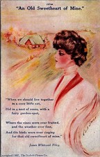 1908 James Whitcomb Riley Poem Postcard 