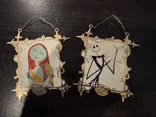 Very Rare DA Disney Auctions Jack & Sally Nightmare Before Christmas Ornaments picture