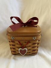 Longaberger 2003 Small Sweetest Gift Sweetheart Basket W/ Lid & Protector picture