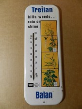 VINTAGE ADVERTISING THERMOMETER- TREFLAN- BALAN WEED KILLER-VINTAGE FARM picture