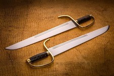 Handmade Butterfly Swords Pair Full Tang Stainless Steel Wooden Handles Set Gift picture
