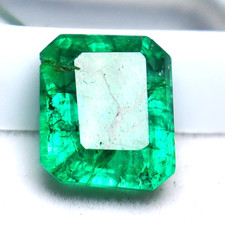 8.85 Ct Finished Emerald Cut Natural Colombian Green Emerald Cut Loose Gemstone picture