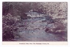 1908 Cresco PA RARE Postcard Cranberry Falls Near The Rudolph Pocono Mountains picture