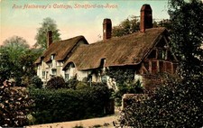 Postcard Anne Hathaway's Cottage Stratford On Avon United Kingdom ~ Vintage picture