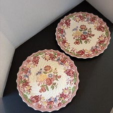 Vintage Copeland Spode Spode’s Bouquet Dinner Plates 10.5” Set of 2 picture