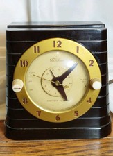 Vintage Telechron Switch Alarm Clock 8H61 Bakelite Art Deco Timer WORKS Perfect picture