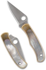 SPYDERCO Bug, Genuine Abalone Nickel/Silver Inlays, Sandvik 12c27 Steel, C133AP picture