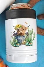 Cactus Cow Steer Highland Stainless Steel Drink Cozi Hugger picture