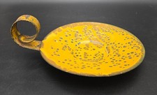 Vintage MCM Hanova of Pasadena Brutalist Enameled Chamberstick Candleholder picture