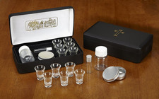 The Last Supper Six (6) Cup Travel Portable Communion Set in Leather like Case picture