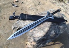 Custom Handmade Carbon Steel Blade Roman Gladius Sword | Hunting Sword Camping picture