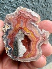 Stunning Polished Laguna Agate Specimen - Red Druzy - Chihuahua, Mexico picture