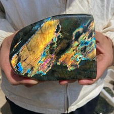 2.5lb Rare Natural Gorgeous Labradorite Quartz Crystal Stone Specimen Healing picture