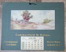 Antique 1905 Albany, New York Commerford & Dolan Insurance Real Estate Calendar picture
