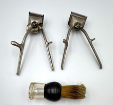 Vintage Barber Set - Manual Hand Clippers & Ever-Ready Shaving Brush picture