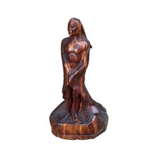 Troy Williams Native American Wood Carved Sculpture 20” H Prairie Son picture