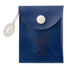 Miraculous Medal Rosary Case - Debossed Leatherette w/ Medal Dangle picture