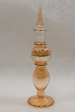 Egyptian Mini Perfume Bottle Blown Glass Bottle Gold trim 4