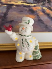 Lenox Happy Holly Days Snowman Lit Figurine 8