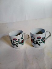 Set of 2 Vintage PMC Porcelain Floral Coffee Mugs picture