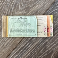 1971-72 Walt Disney World CHILD Magic Key Ticket Book A B C Coupons $3.75 picture