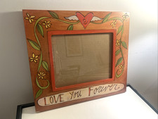 RARE Sticks Hand Painted Wood Frame 8x10