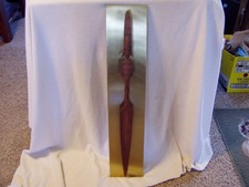 JARU of CALIFORNIA Brutalist Carved Wooden Figural Icon Sculpture Wall Art 1960s picture