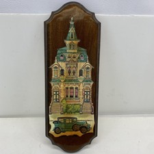 Vtg Carson Mansion Wooden Wall Plaque Eureka CA picture