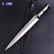 European Double Edge Sword dirk-style fighting blade With Leather Sheath picture