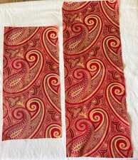 Antique Red Paisley  Fine Wool Challis 2 Pcs. Unused picture