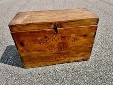 Antique Dovetailled Wooden Crate WRIGHTS FINE COFFEE 26