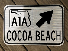 COCOA BEACH FLORIDA A1A Highway road sign 12