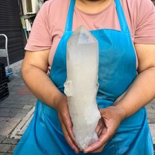 3.87LB Natural Clear white quartz crystal cluster Mineral specimen healing picture