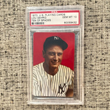 U.S. Playing Cards 1973 Lou Gehrig 10 of Spades PSA 10 GEM MT #60059432 picture