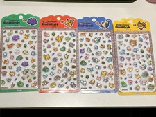 Pokemon Korea Limited Bon Bon sticker Seal 3D crystal pixel 4Set Ship Japan picture