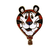 Vtg 1985 Kellogg's Tony The Tiger Hot Air Balloon Frosted Flakes Lapel Tack Pin picture