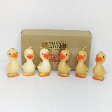 Vintage Tavern Novelty Candles Ducks Set Of 6 With Box 2.5