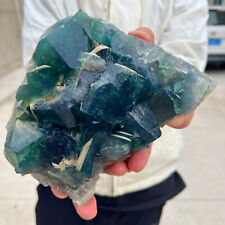 3.7lb Large NATURAL Green Cube FLUORITE Quartz Crystal Cluster Mineral Specimen picture