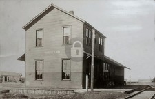c1912 Northern Pacific RR Depot Turtle Lake ND RPPC Photo Postcard COPY picture
