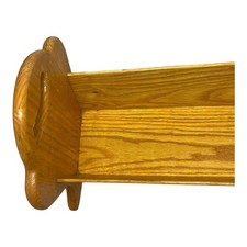 Handmade Oak Wood Doll Cradle Rocker Scroll Cut 22in Baby Doll Toy Nursery picture
