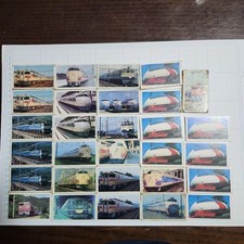 Showa Era Railway Menko Set of 29 Vintage Japanese Collectible Cards picture