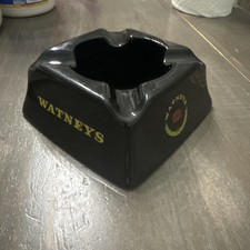 Vintage Watney’s  Ashtray Wade England Black & Gold Ceramic  picture