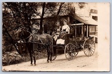 K61/ Interesting RPPC Postcard c1910 Horse-Drawn Grocery Delivery Wagon 394 picture