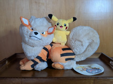 Pokemon Center Okinawa 1st Anniversary Limited Pikachu Arcanine Plush Japan New picture