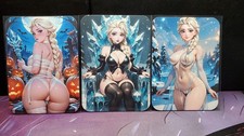 Lot Of 3 Elsa Frozen Disney Ice Princess Throne Southern Customs Waifu Cards picture
