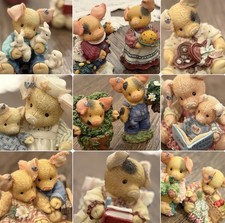 Lot of 12 Enesco This Little Piggy TLP Figurines Mary Rhyner-Nadig Vintage 90s picture