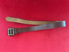 WW2 Garrison Officer Belt Leather WWII Genuine Cowhide Solid Brass picture