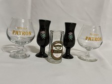 Lot of 5 Vintage Shot glasses Tequila Rose and Jose Cuervo Rare PATRON picture