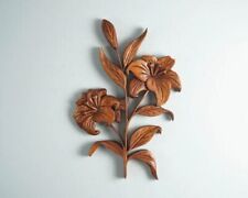Lily Wall Art, Wooden Flower Decor, Wooden Lily Flower, Livingroom Decor Gift picture