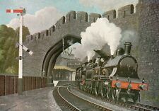 TRAINS & RAILWAYS WEBB 4 CYLINDER  IRISH MAIL LOCO AT CONWAY 1905 MOUNTED PRINT picture